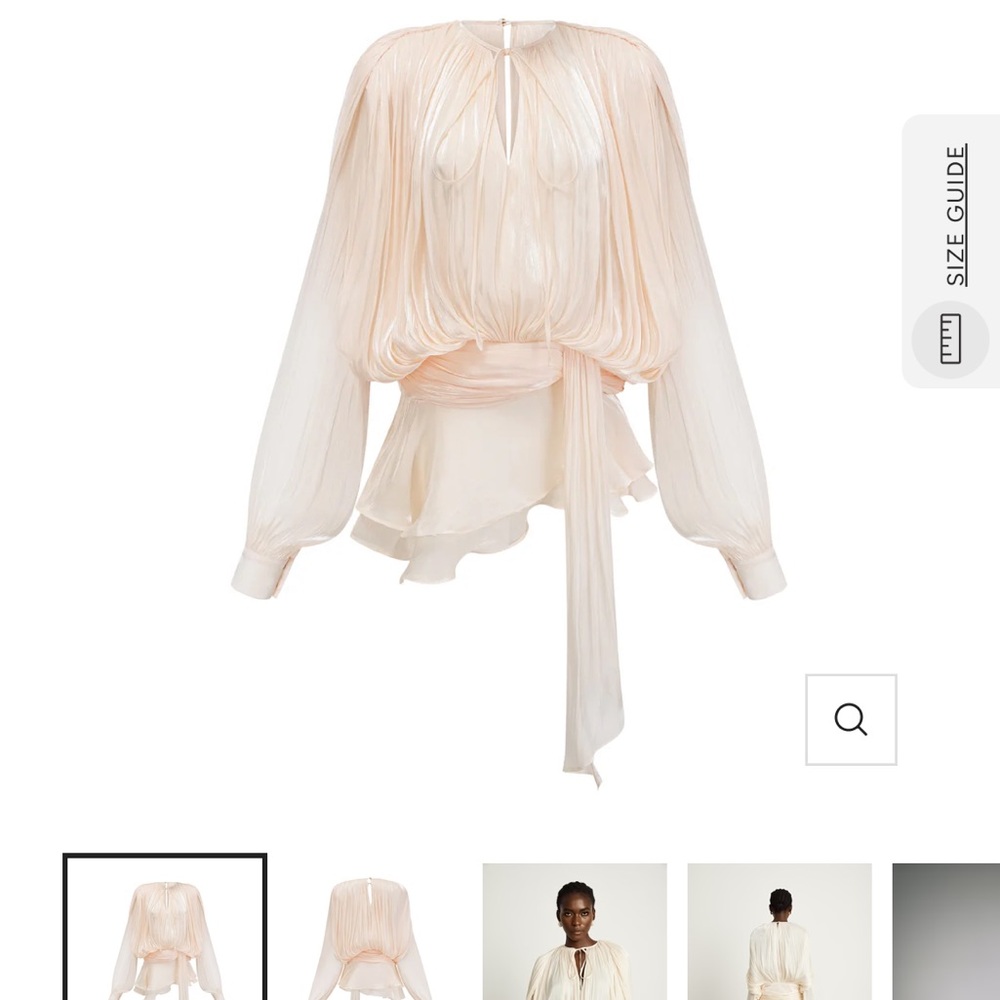 Miss Rosier Eugénie Neutral Fully Pleated Ruffled Mini Dress